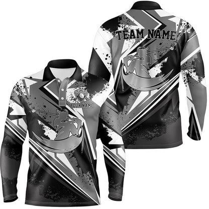 Golf Polo shirts, Men Golf Polo Shirt Custom Black And White Male Golf Attire For Men For Men