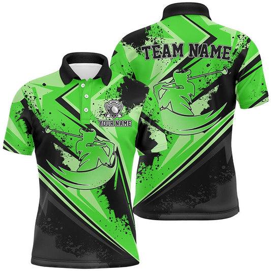 Golf Polo shirts, Men Golf Polo Shirt Custom Blue Camo Green Male Golf Attire For Men For Men