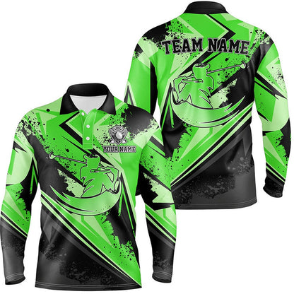 Golf Polo shirts, Men Golf Polo Shirt Custom Blue Camo Green Male Golf Attire For Men For Men