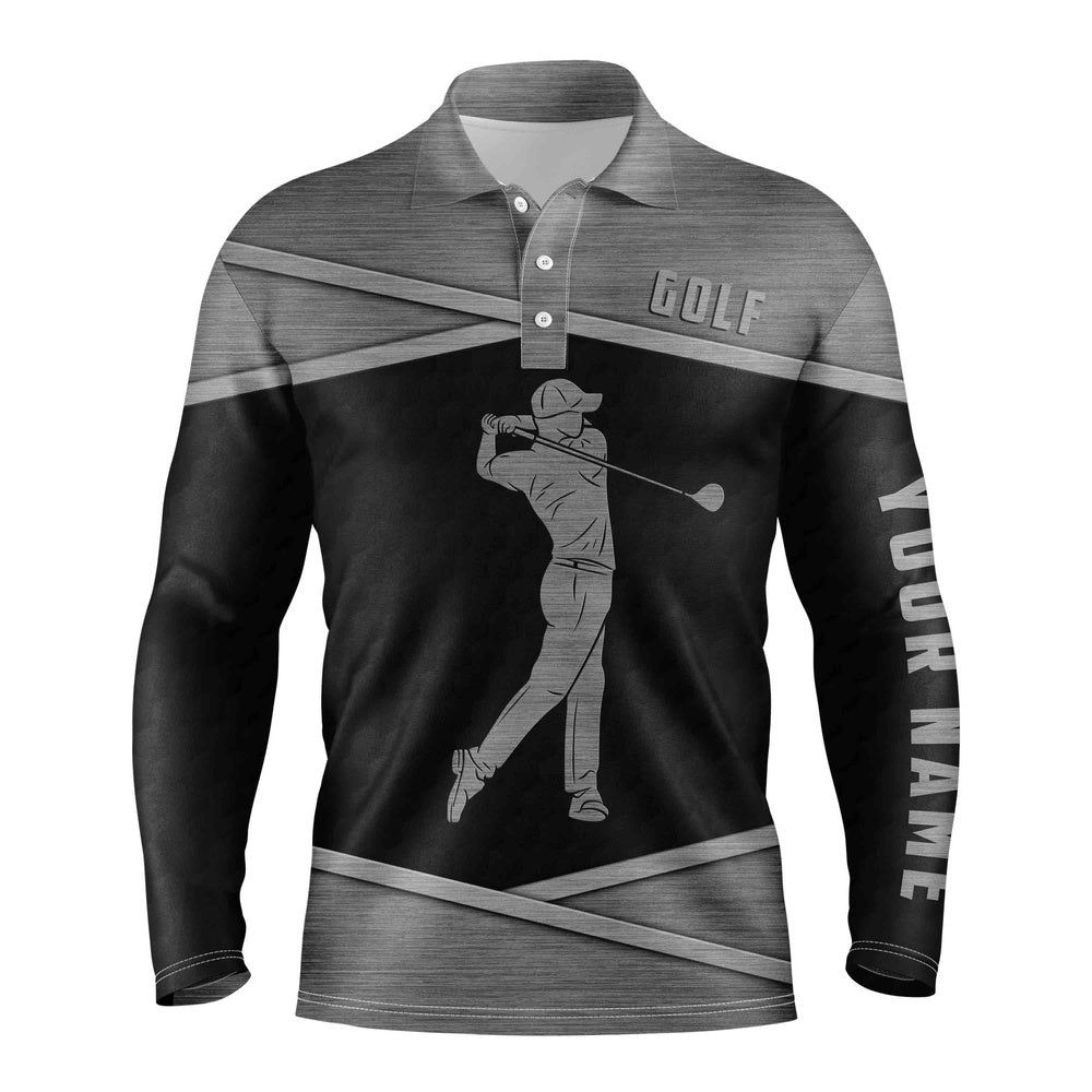 Golf Polo shirts, Mens Golf Polo Shirt Black Best Mens Golf Wear Personalized Gifts For The Golfer
