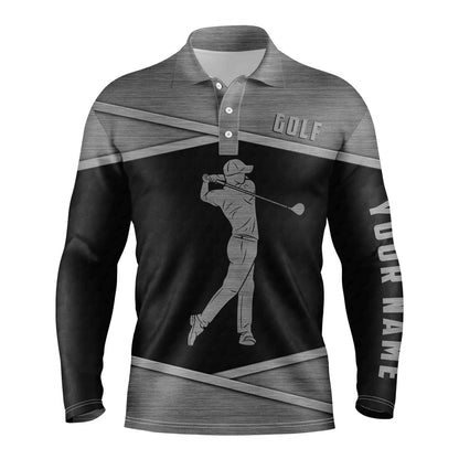 Golf Polo shirts, Mens Golf Polo Shirt Black Best Mens Golf Wear Personalized Gifts For The Golfer