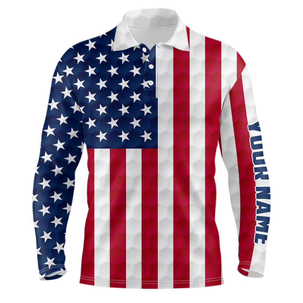 Golf Polo shirts, Mens Golf Polo Shirt Custom American Flag Golf Ball Polos Shirt For Men, Patriotic Golfing Gifts