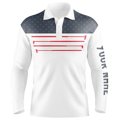 Golf Polo shirts, Mens Golf Polo Shirt Custom American Flag White Golf Shirt, Patriotic Polo Shirts