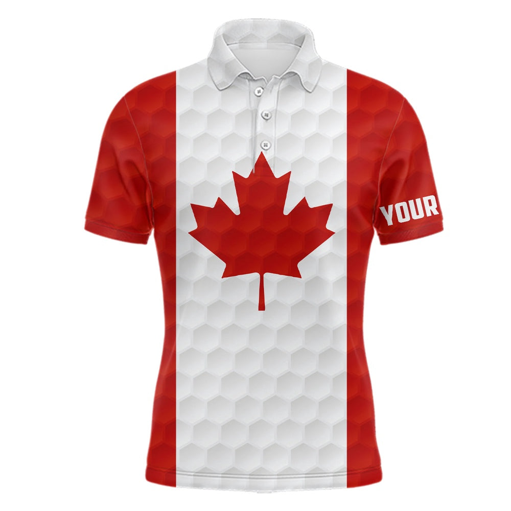 Golf Polo shirts, Mens Golf Polo Shirt Custom Canadian Flag Golf Ball Polos Shirt For Men, Patriotic Golfing Gifts