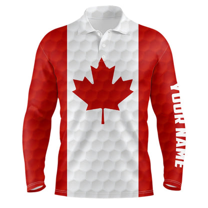 Golf Polo shirts, Mens Golf Polo Shirt Custom Canadian Flag Golf Ball Polos Shirt For Men, Patriotic Golfing Gifts