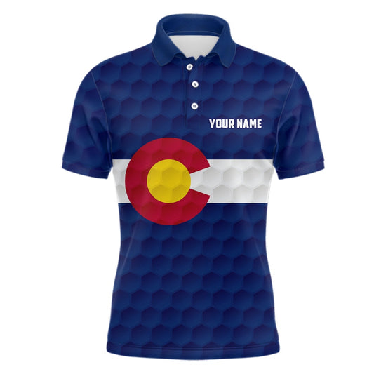 Golf Polo shirts, Mens Golf Polo Shirt Custom Colorado Flag Golf Ball Polos Shirt For Men, Patriotic Golfing Gifts