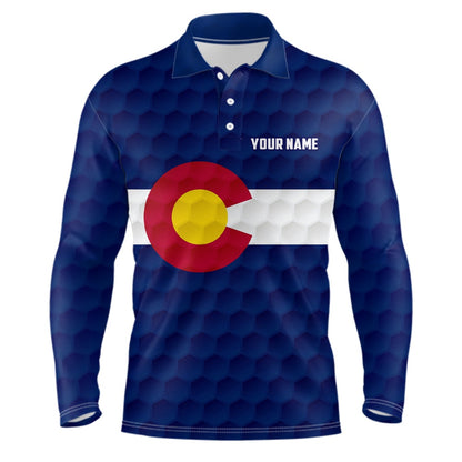 Golf Polo shirts, Mens Golf Polo Shirt Custom Colorado Flag Golf Ball Polos Shirt For Men, Patriotic Golfing Gifts