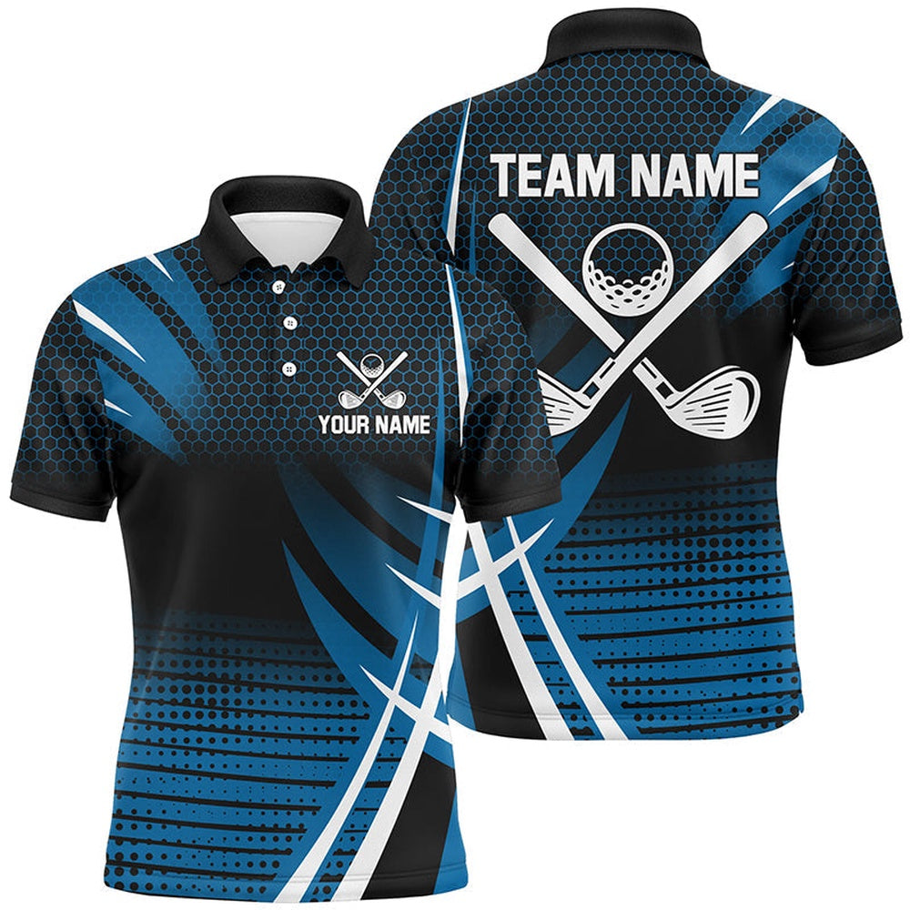 Golf Polo shirts, Mens Golf Polo Shirt Custom Cool Golf Shirts For Team Blue