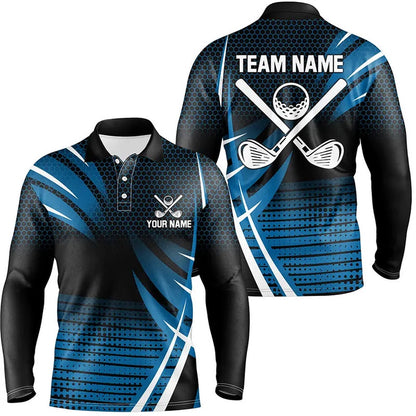 Golf Polo shirts, Mens Golf Polo Shirt Custom Cool Golf Shirts For Team Blue