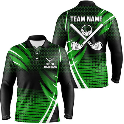 Golf Polo shirts, Mens Golf Polo Shirt Custom Cool Golf Shirts For Team Green