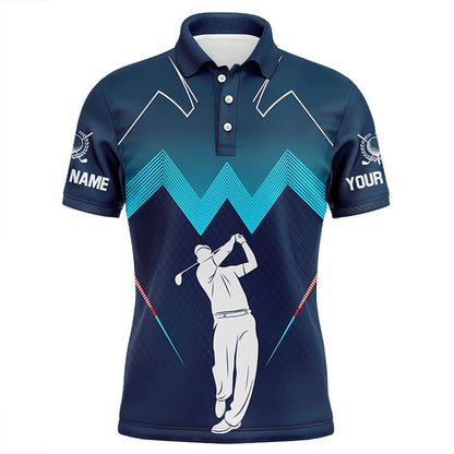 Golf Polo shirts, Mens Golf Polo Shirt Custom Name Men'S Golf Apparel, Gifts For Golf Lovers Blue