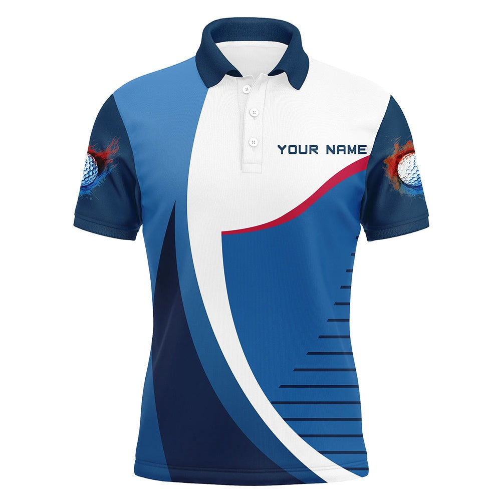 Golf Polo shirts, Mens Golf Polo Shirt Custom Team Golf Attire For Men Blue