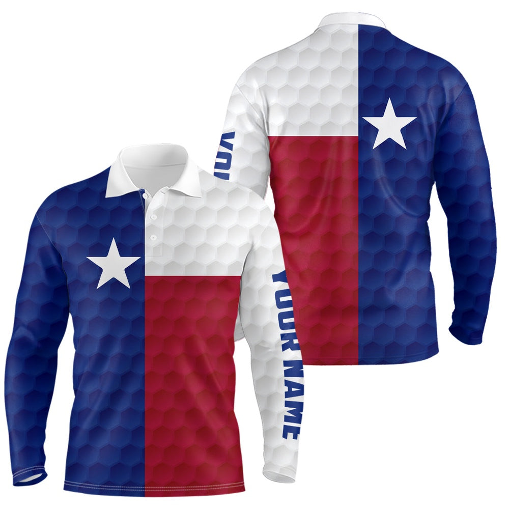 Golf Polo shirts, Mens Golf Polo Shirt Custom Texas Flag Golf Ball Polos Shirt For Men