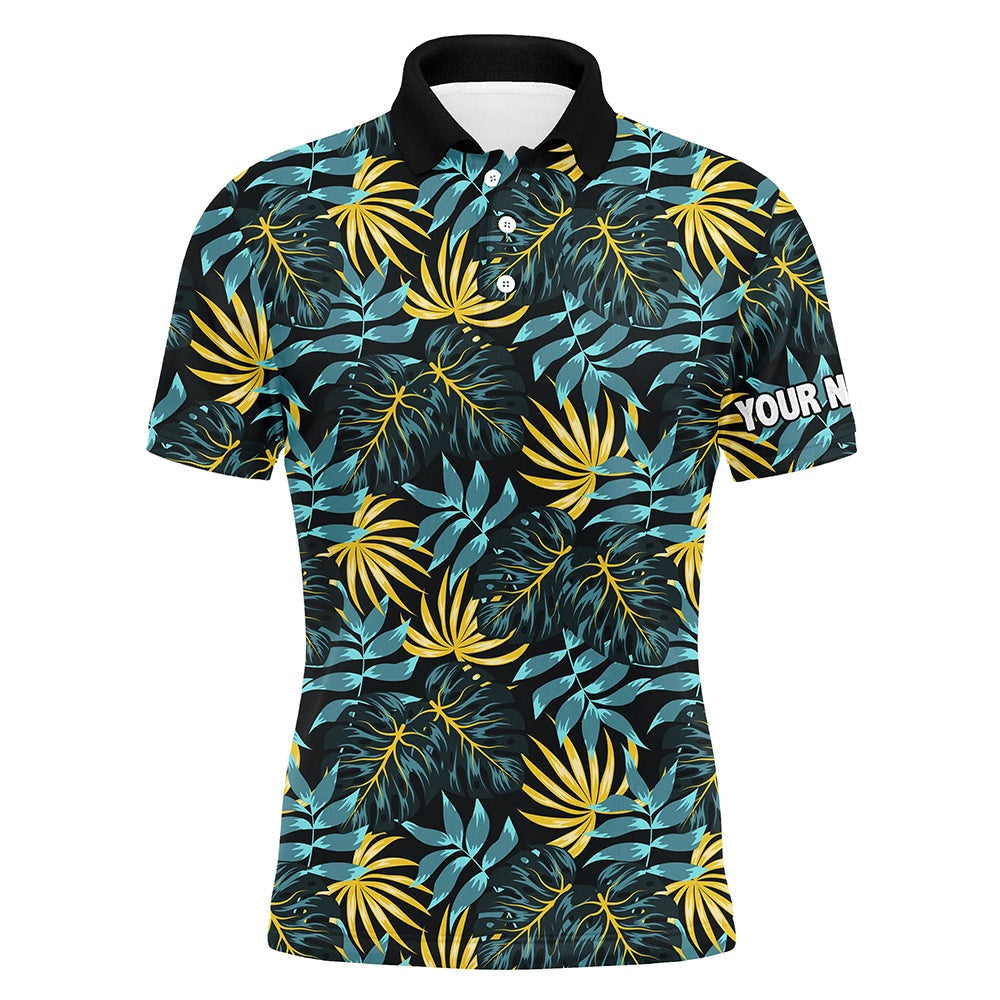 Golf Polo shirts, Mens Golf Polo Shirt Custom Tropical Pattern Team Golf Tops For Men, Men'S Golf Clothes