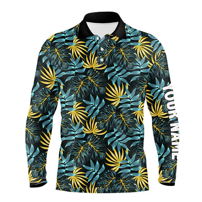 Golf Polo shirts, Mens Golf Polo Shirt Custom Tropical Pattern Team Golf Tops For Men, Men'S Golf Clothes