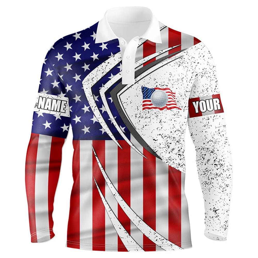 Golf Polo shirts, Mens Golf Polo Shirts American Flag Custom Team Golf Shirts, Patriot Golf Tops For Men