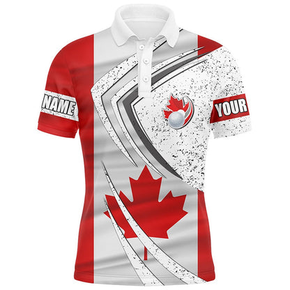 Golf Polo shirts, Mens Golf Polo Shirts Canadian Flag Custom Team Golf Shirts, Patriot Golf Tops For Men