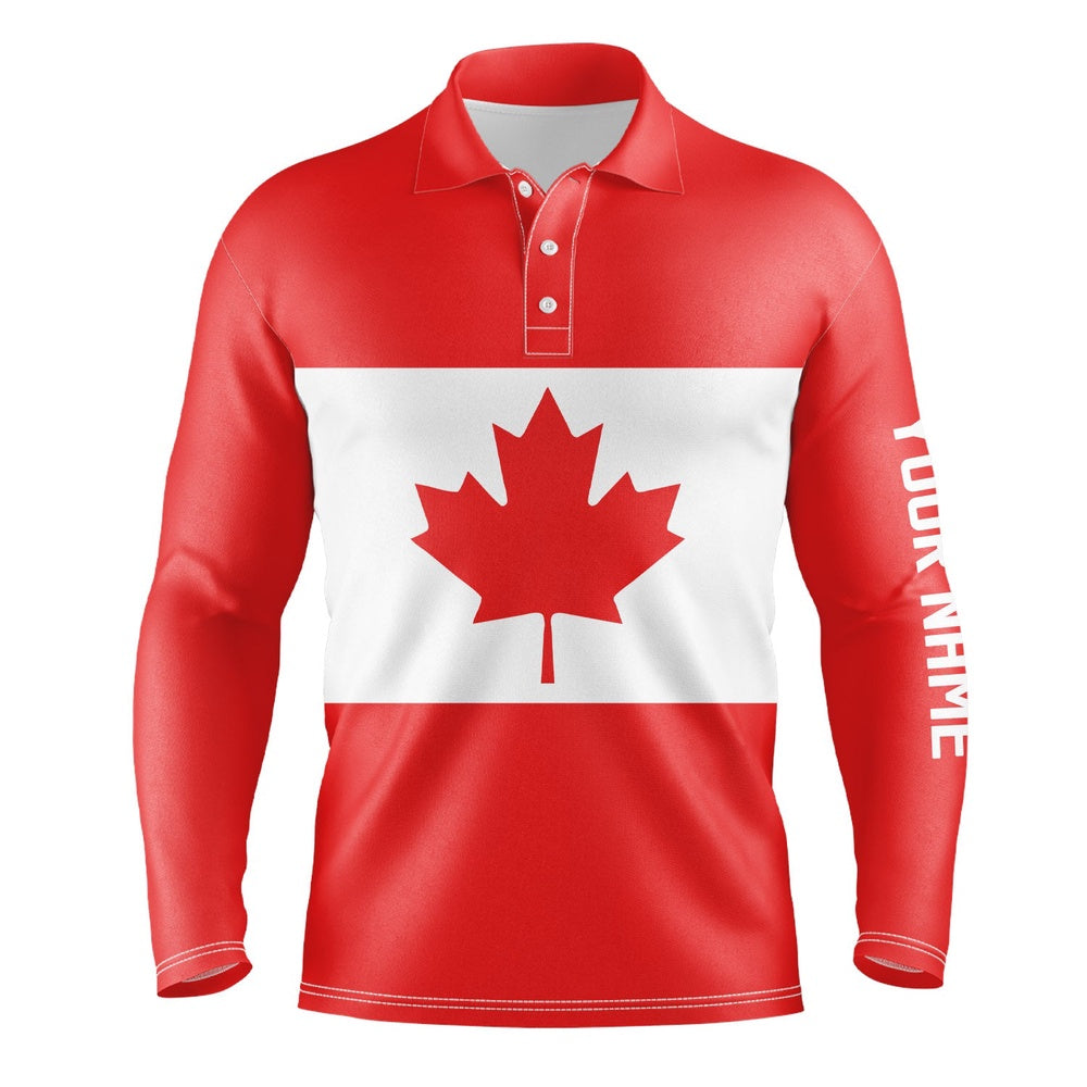 Golf Polo shirts, Mens Golf Polo Shirts Canadian Flag Patriotic Personalized Canada Golf Shirts For Men, Golf Outfit Men