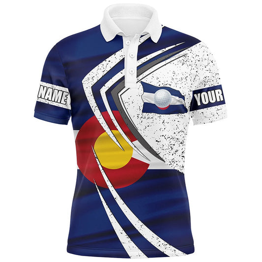 Golf Polo shirts, Mens Golf Polo Shirts Colorado Flag Custom Team Golf Shirts, Patriot Golf Tops For Men