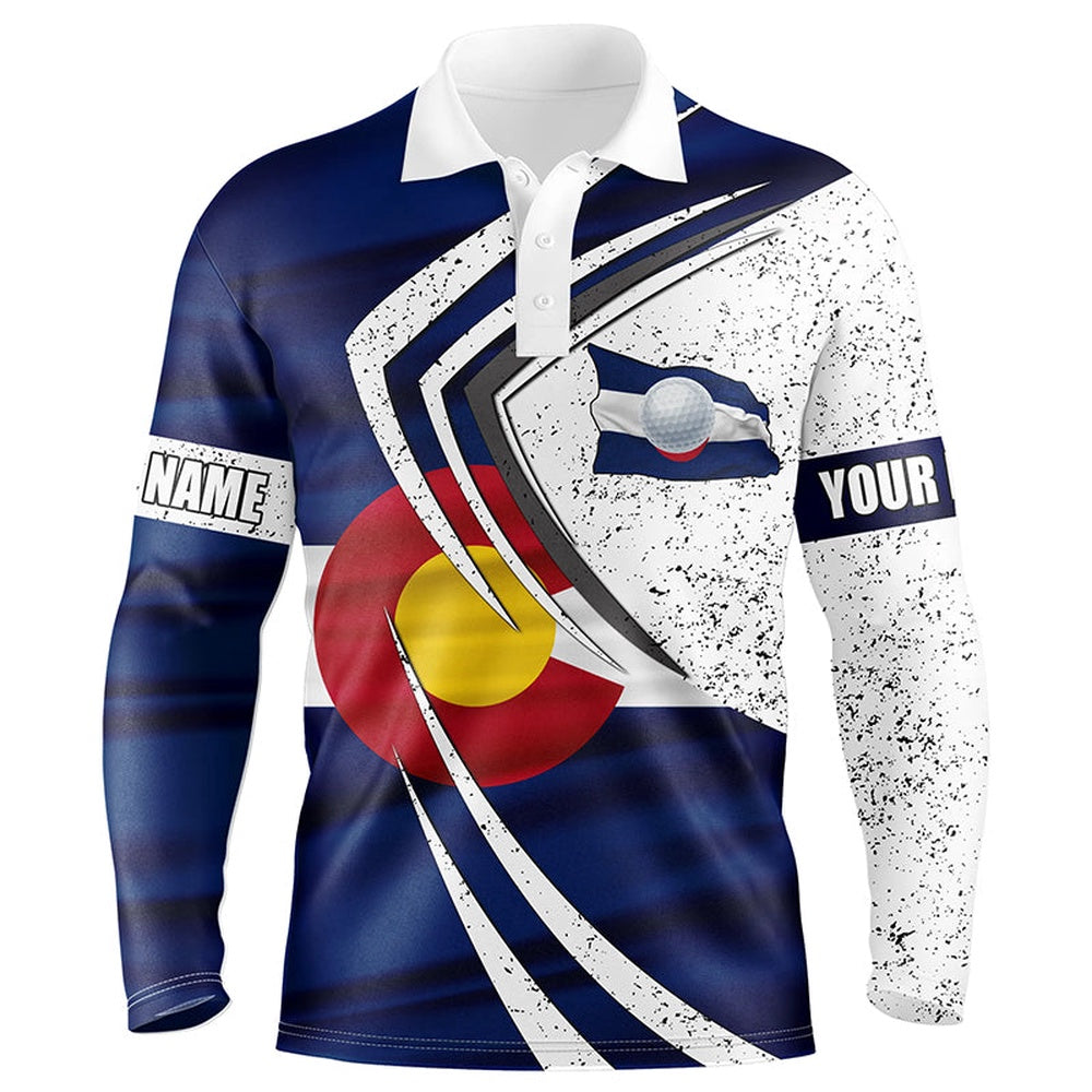Golf Polo shirts, Mens Golf Polo Shirts Colorado Flag Custom Team Golf Shirts, Patriot Golf Tops For Men