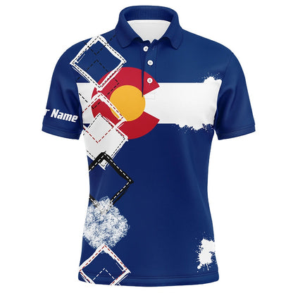 Golf Polo shirts, Mens Golf Polo Shirts Colorado Flag Patriot Custom Name Golf Shirts For Men, Gift For The Golfers