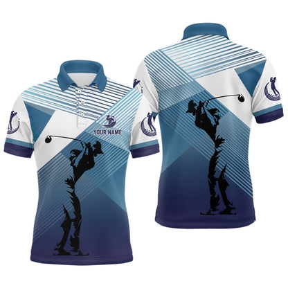 Golf Polo shirts, Mens Golf Polo Shirts Custom Abstract Blue Background Team Golf Shirts, Golf Tops For Men