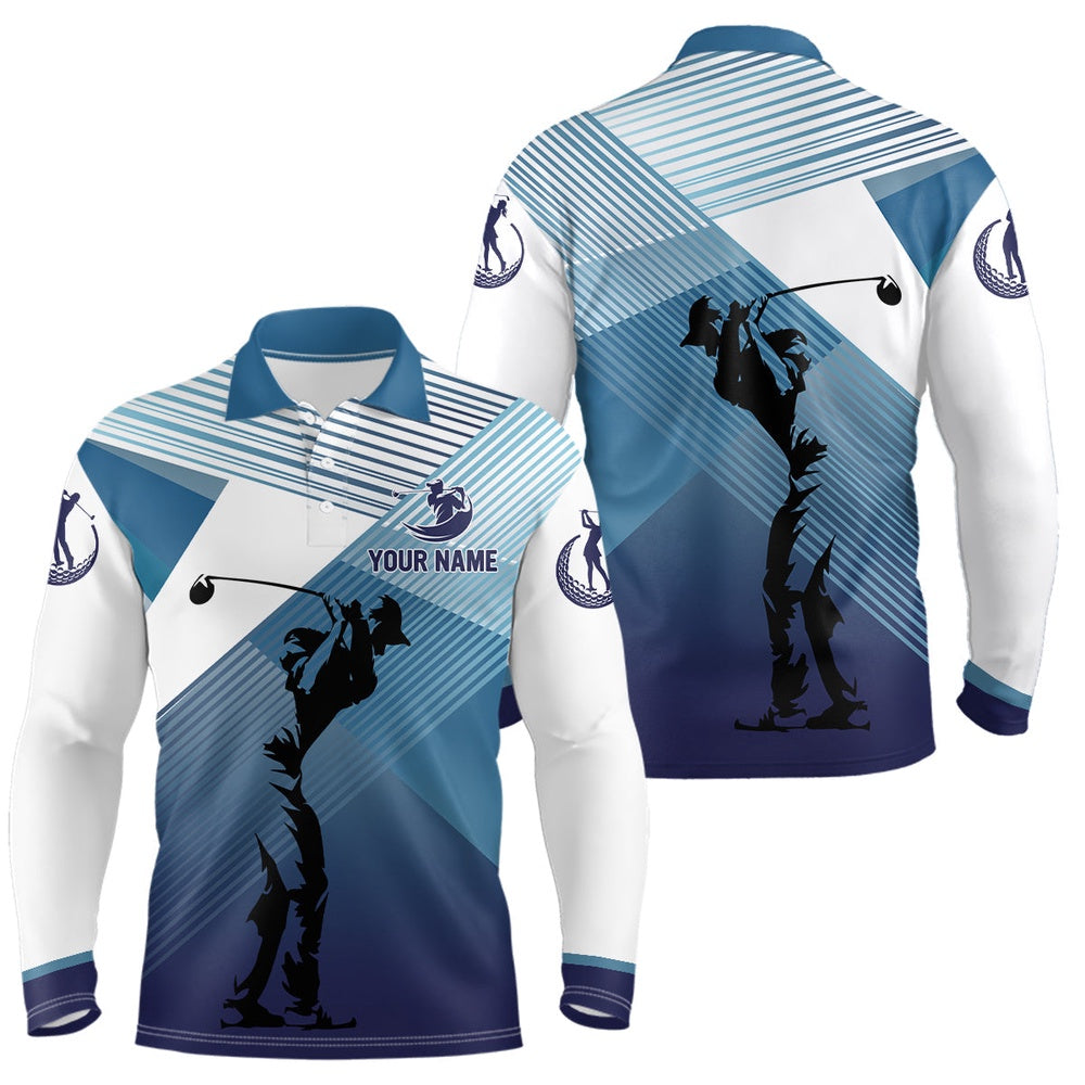 Golf Polo shirts, Mens Golf Polo Shirts Custom Abstract Blue Background Team Golf Shirts, Golf Tops For Men
