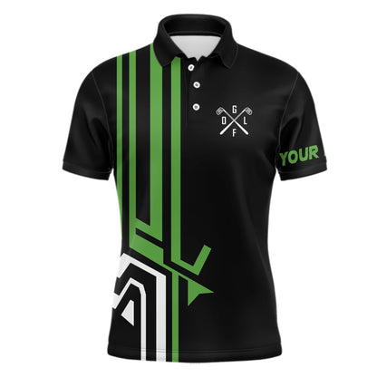 Golf Polo shirts, Mens Golf Polo Shirts Custom Black Team Golf Shirts, Custom Polo Jerseys Mens Green Golf Shirts