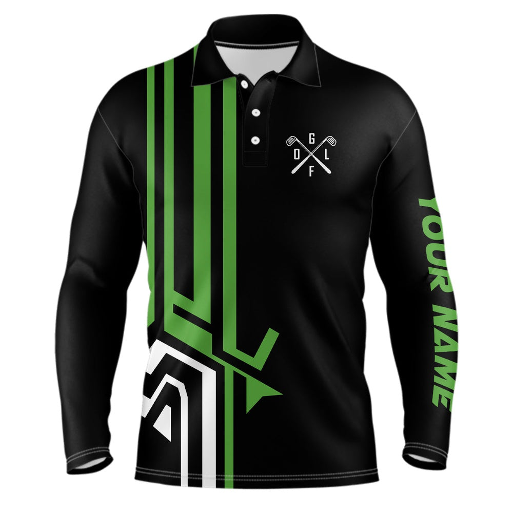 Golf Polo shirts, Mens Golf Polo Shirts Custom Black Team Golf Shirts, Custom Polo Jerseys Mens Green Golf Shirts