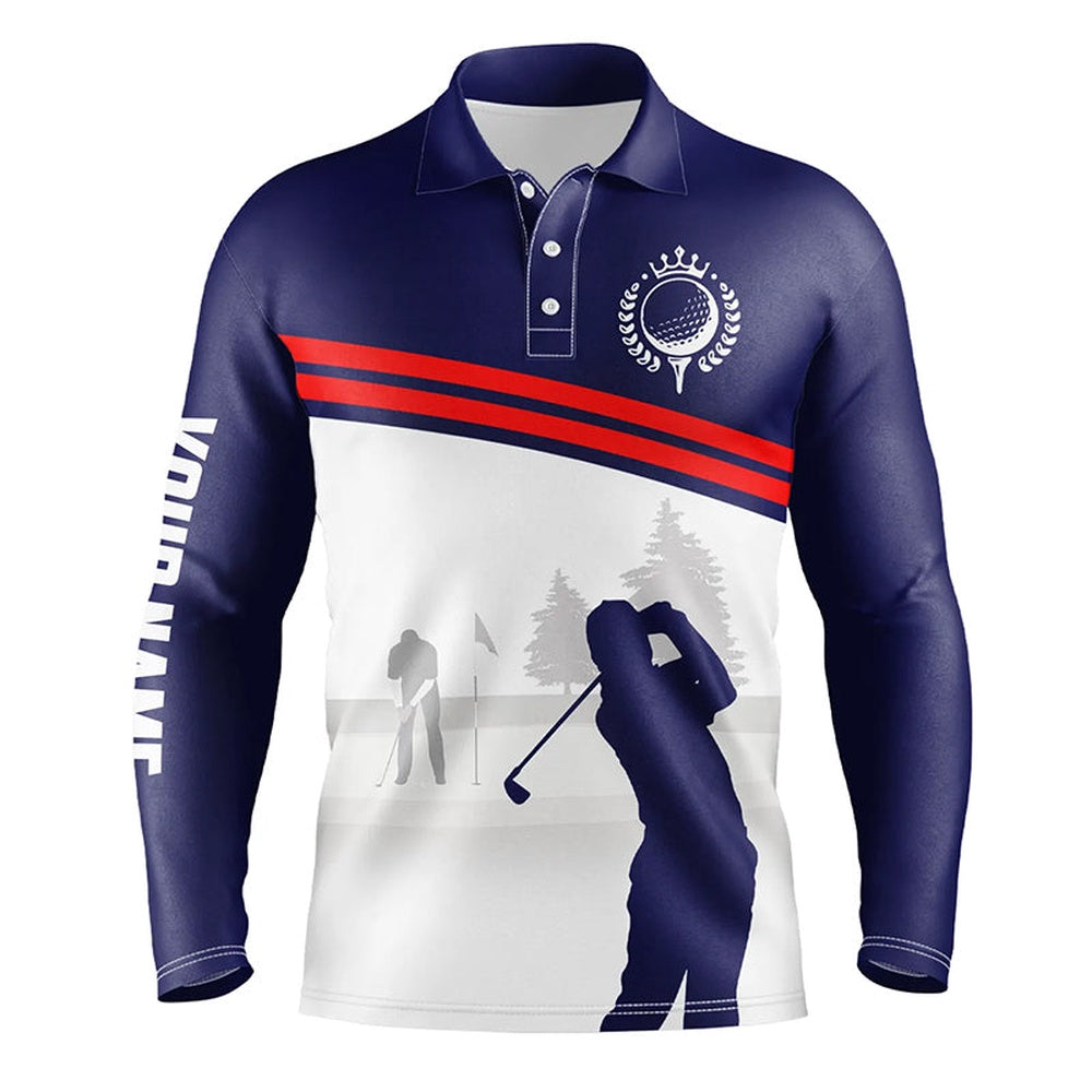 Golf Polo shirts, Mens Golf Polo Shirts Custom Blue And White Golf Shirts, Best Mens Golf Wears
