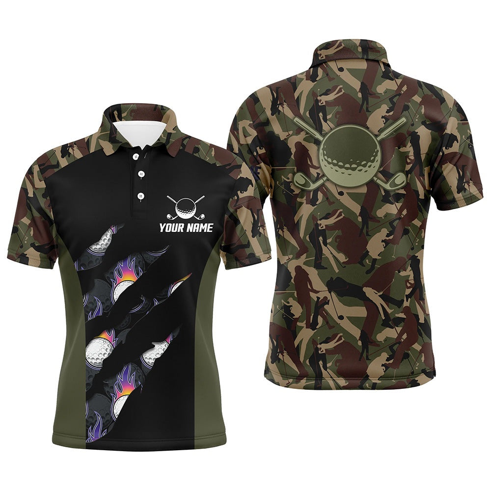 Golf Polo shirts, Mens Golf Polo Shirts Custom Camo Golf Shirt For Mens, Golf Attire For Men
