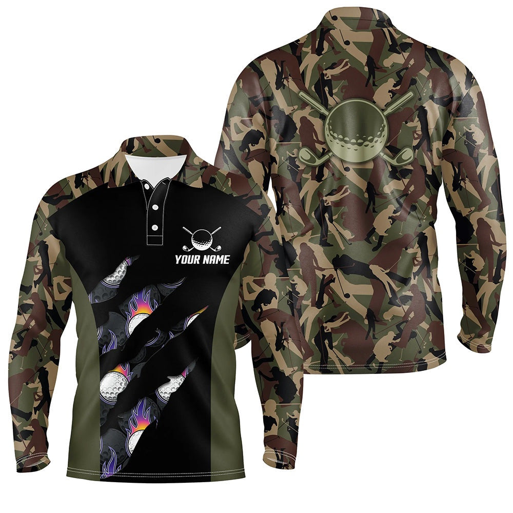 Golf Polo shirts, Mens Golf Polo Shirts Custom Camo Golf Shirt For Mens, Golf Attire For Men