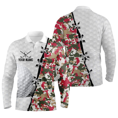Golf Polo shirts, Mens Golf Polo Shirts Custom Camouflage Christmas Mens Golf Shirts, Team Golf Tops For Mens