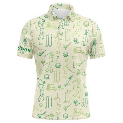 Golf Polo shirts, Mens Golf Polo Shirts Custom Funny Mens Golfer Pattern Mens Green Golf Polo Golfing Gifts
