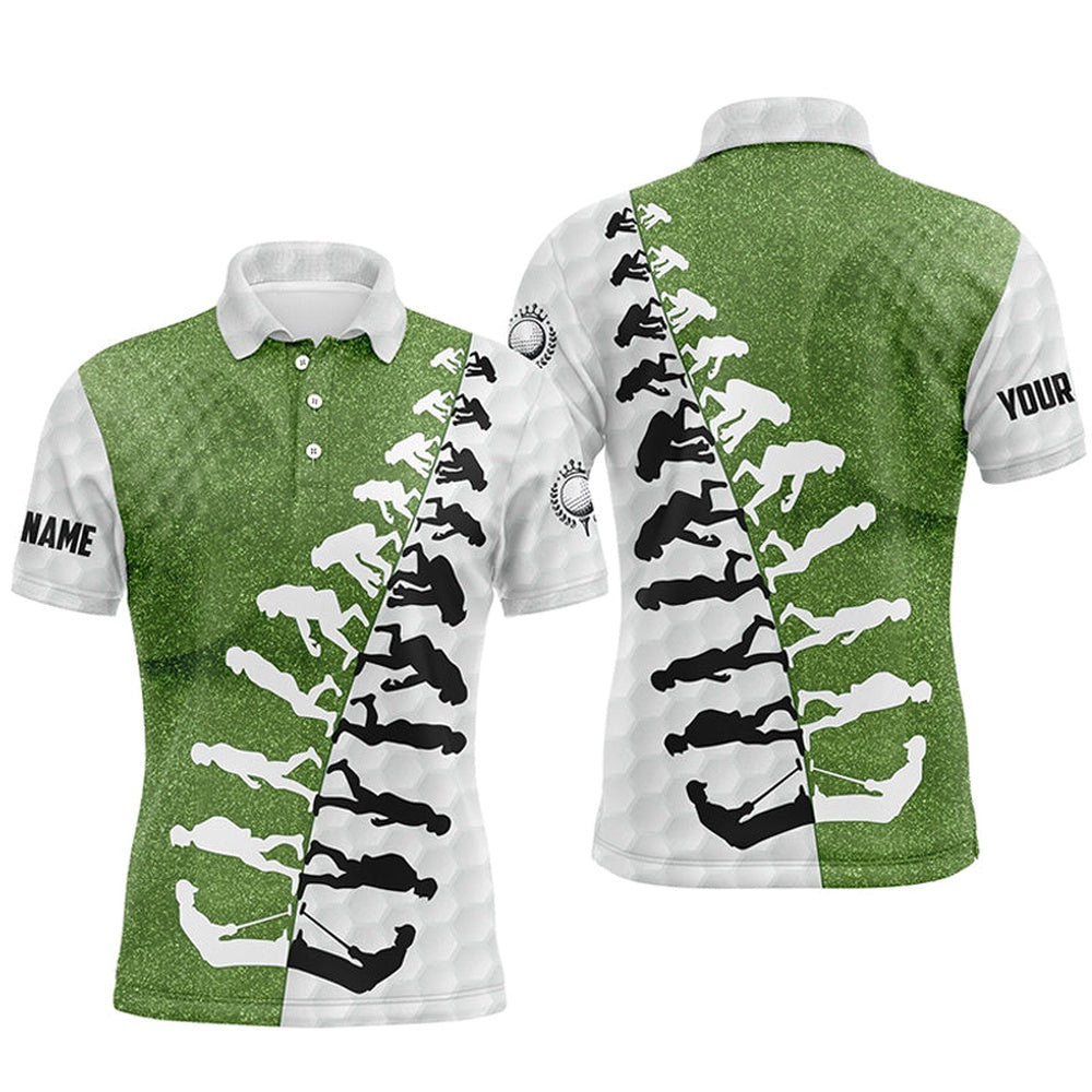Golf Polo shirts, Mens Golf Polo Shirts Custom Green And White Golf Evolution Golf Shirts, Best Mens Golf Wears