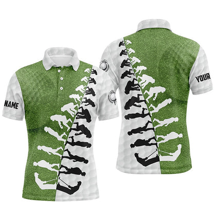 Golf Polo shirts, Mens Golf Polo Shirts Custom Green And White Golf Evolution Golf Shirts, Best Mens Golf Wears