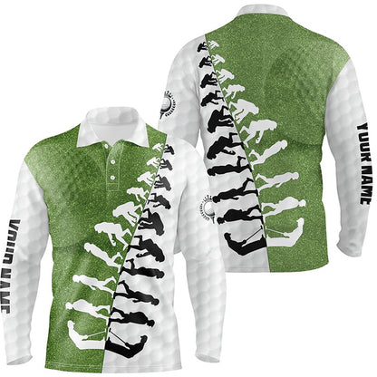 Golf Polo shirts, Mens Golf Polo Shirts Custom Green And White Golf Evolution Golf Shirts, Best Mens Golf Wears