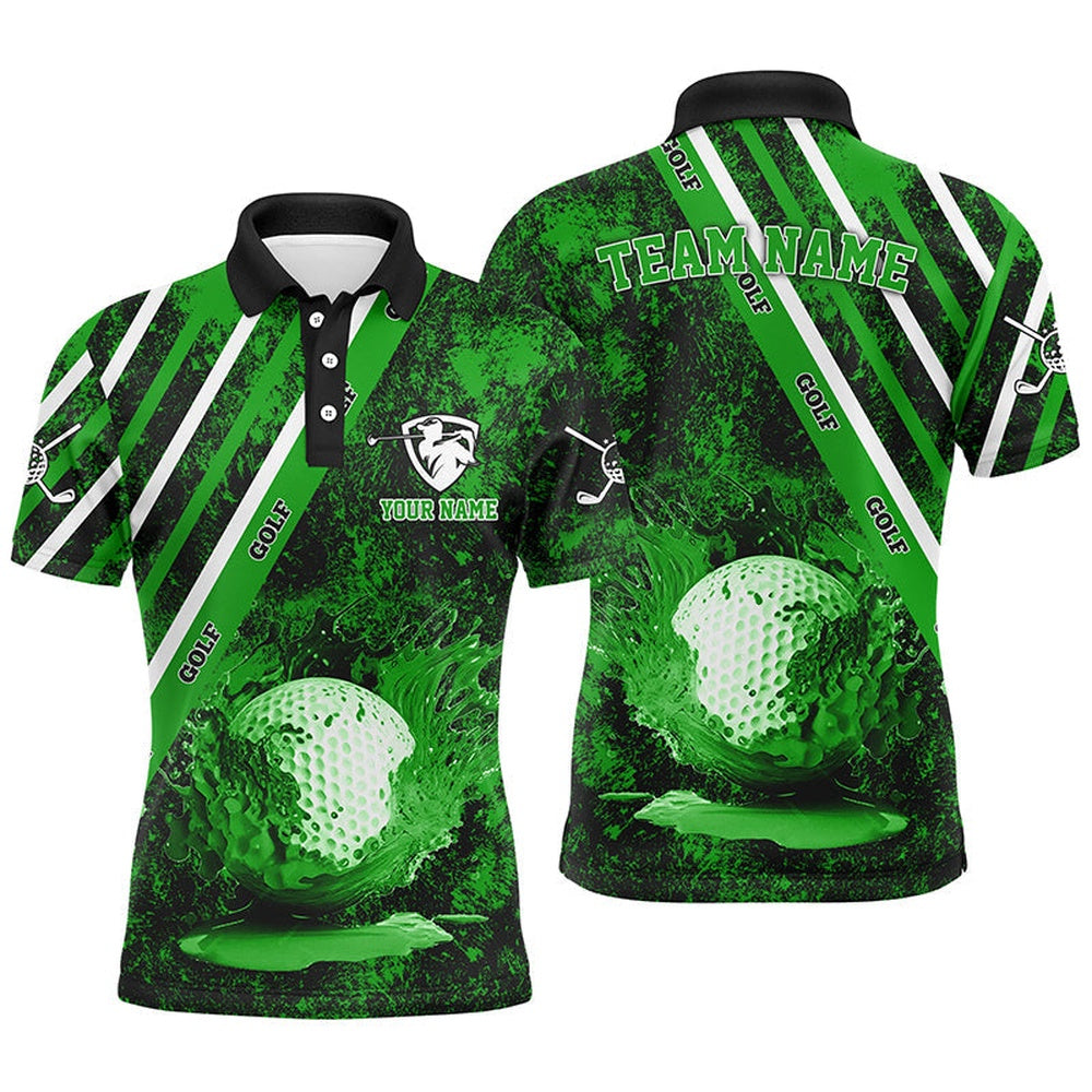 Golf Polo shirts, Mens Golf Polo Shirts Custom Green Camo Golf Sport Team Jerseys, Golf Outfits For Men