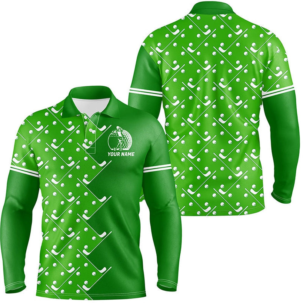 Golf Polo shirts, Mens Golf Polo Shirts Custom Green Golf Pattern Men'S Golf Clothings