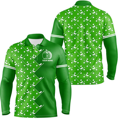 Golf Polo shirts, Mens Golf Polo Shirts Custom Green Golf Pattern Men'S Golf Clothings