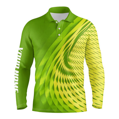 Golf Polo shirts, Mens Golf Polo Shirts Custom Green Pattern Sport Male Golf Attire For Men