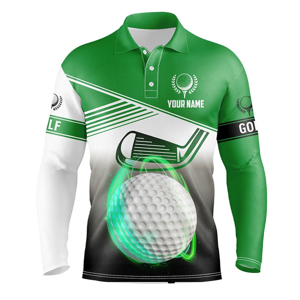 Golf Polo shirts, Mens Golf Polo Shirts Custom Name Golf Ball Men'S Golf Polos, Best Mens Golf Wears Green