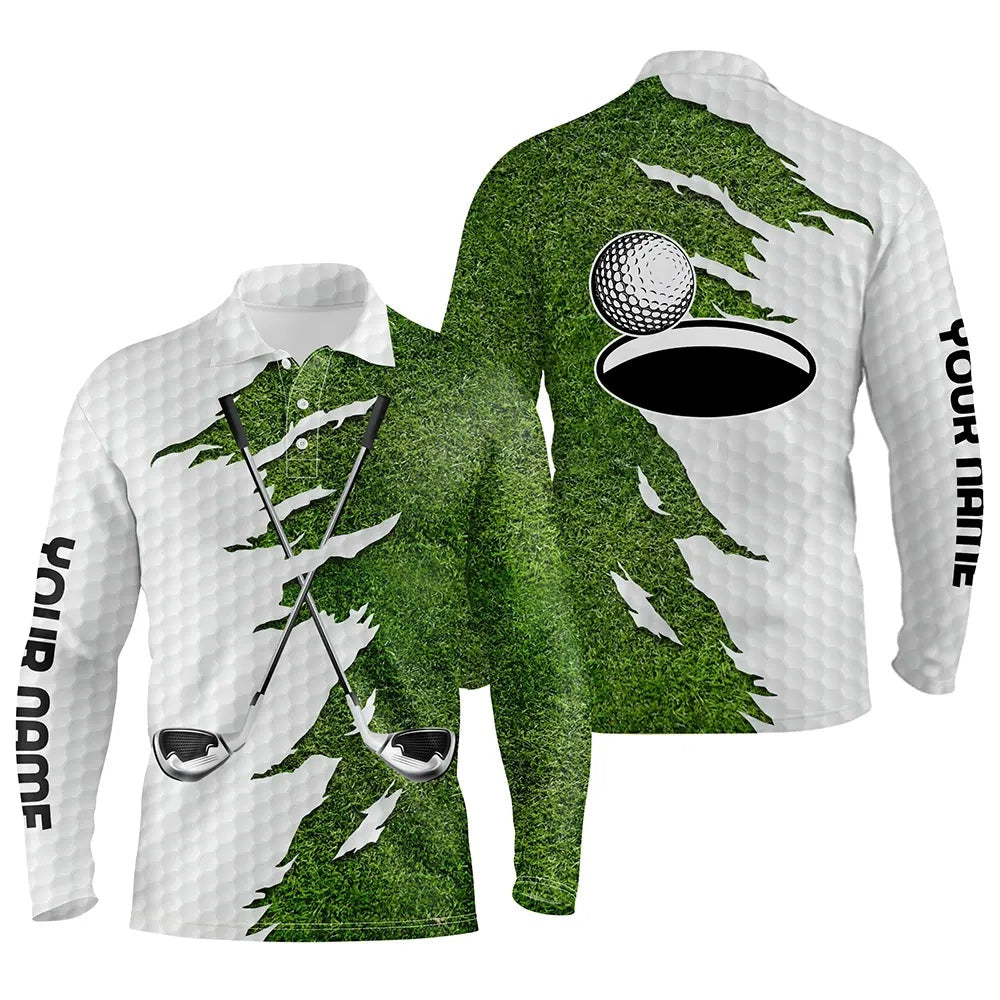 Golf Polo shirts, Mens Golf Polo Shirts Custom Name Green Golf Clubs, Personalized Best Golf Shirt For Men