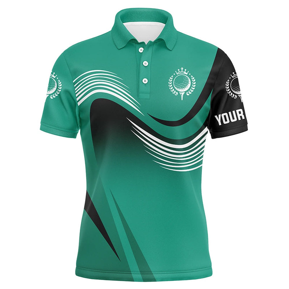 Golf Polo shirts, Mens Golf Polo Shirts Custom Name Mens Green Golf Tournament Polo Shirts, Team Golfer Apparel