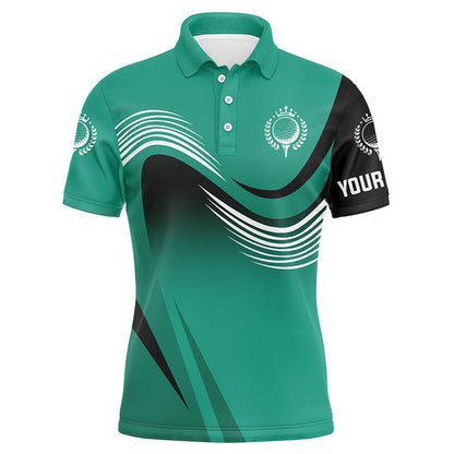 Golf Polo shirts, Mens Golf Polo Shirts Custom Name Mens Green Golf Tournament Polo Shirts, Team Golfer Apparel