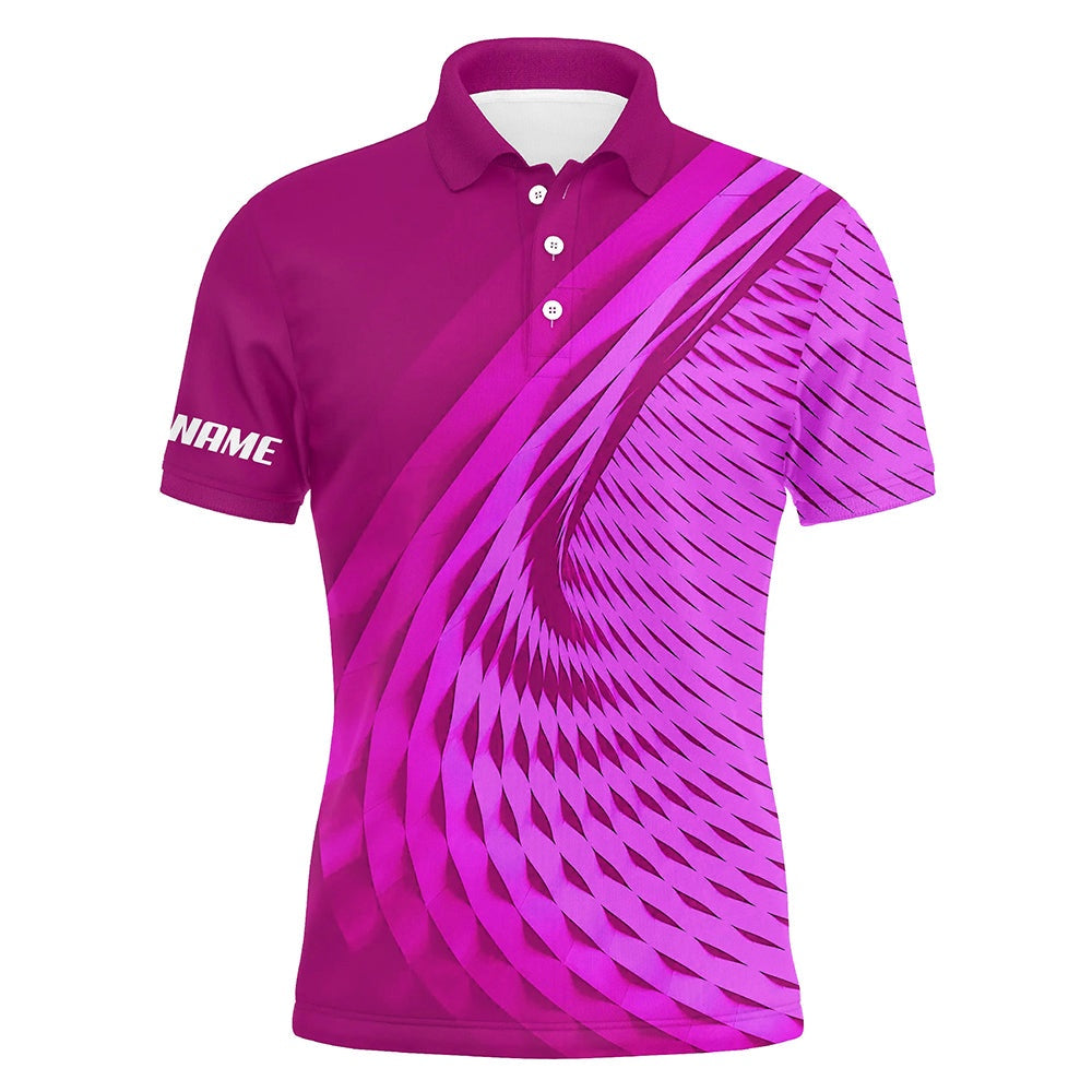 Golf Polo shirts, Mens Golf Polo Shirts Custom Pink Pattern Sport Male Golf Attire For Men