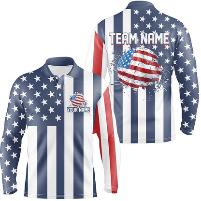 Golf Polo shirts, Mens Golf Polo Shirts Custom Red, White And Blue American Flag Mens Golf Tops, Best Golf Gifts