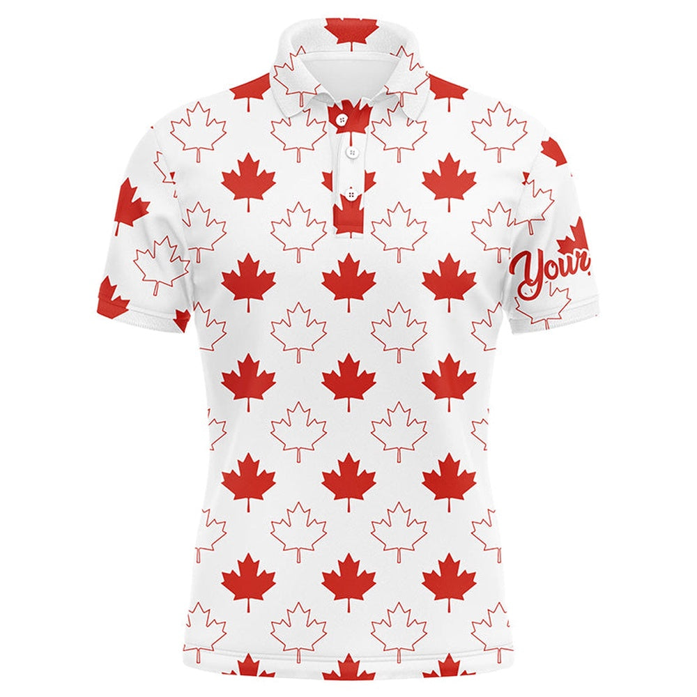 Golf Polo shirts, Mens Golf Polo Shirts Red Canada Maple Leaf Pattern Custom Team Golf Polo Shirts, Mens Golf Tops