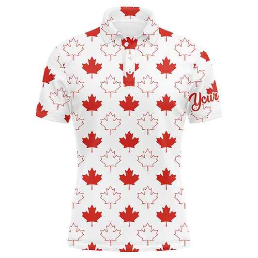 Golf Polo shirts, Mens Golf Polo Shirts Red Canada Maple Leaf Pattern Custom Team Golf Polo Shirts, Mens Golf Tops