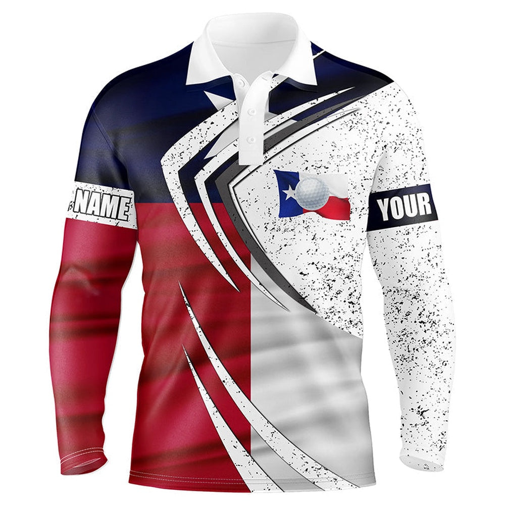 Golf Polo shirts, Mens Golf Polo Shirts Texas Flag Custom Team Golf Shirts, Patriot Golf Tops For Men